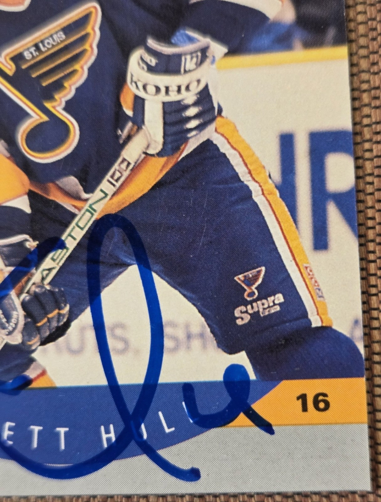 1990 Pro Set #263 Brett Hull St. Louis Blues Original Hockey Card JSA AUTO3