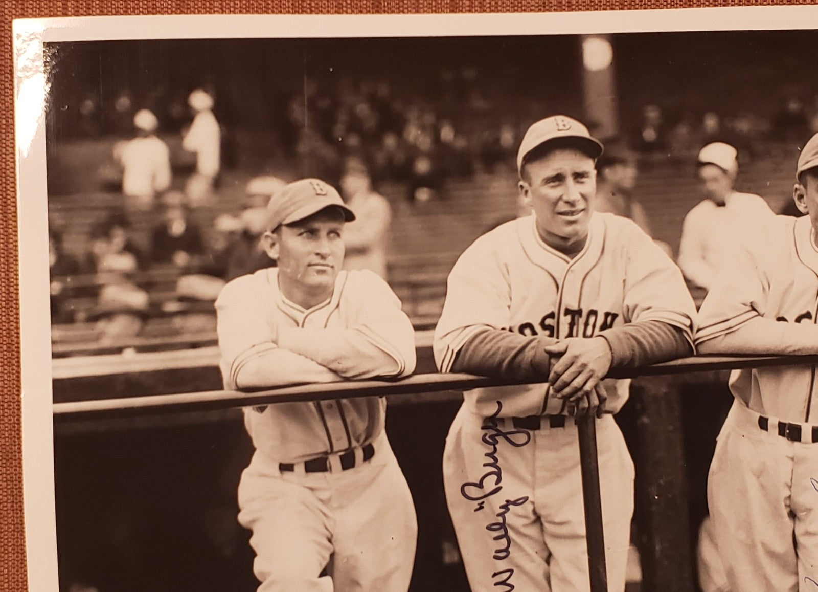 Hal Lee Wally Burger Auto Boston Braves Original 1930's Baseball 8x10 Photo JSA1
