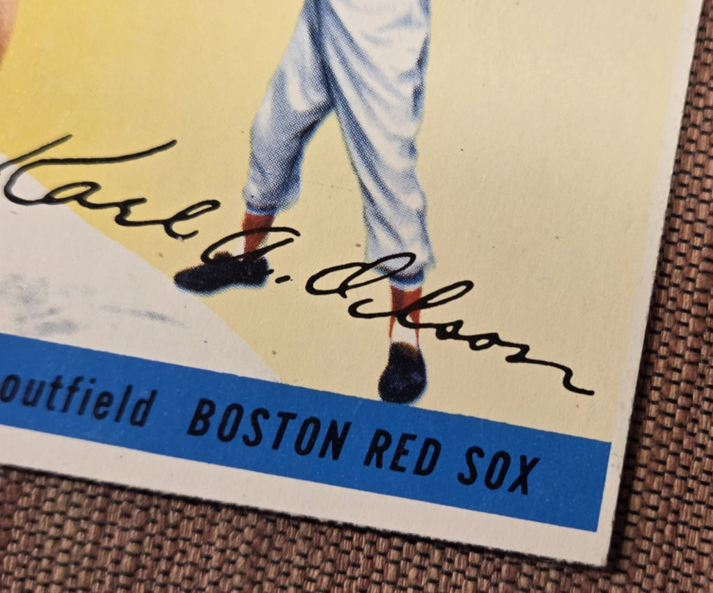 1955 Topps #72 Karl Olson Boston Red Sox Authentic Original Baseball Card3