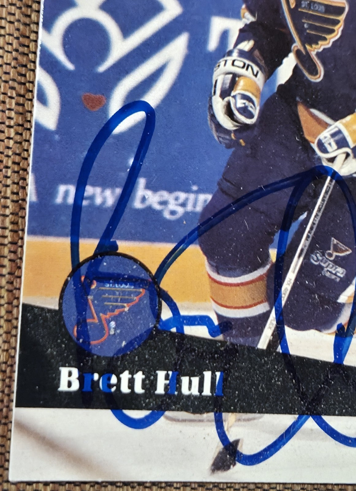 1991 Pro Set #215 Brett Hull St. Louis Blues Original Hockey Card JSA AUTO4