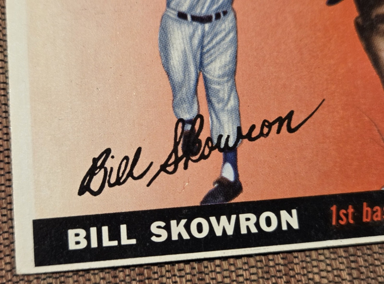 1955 Topps #22 Bill Skowron New York Yankees Authentic Original Baseball Card4