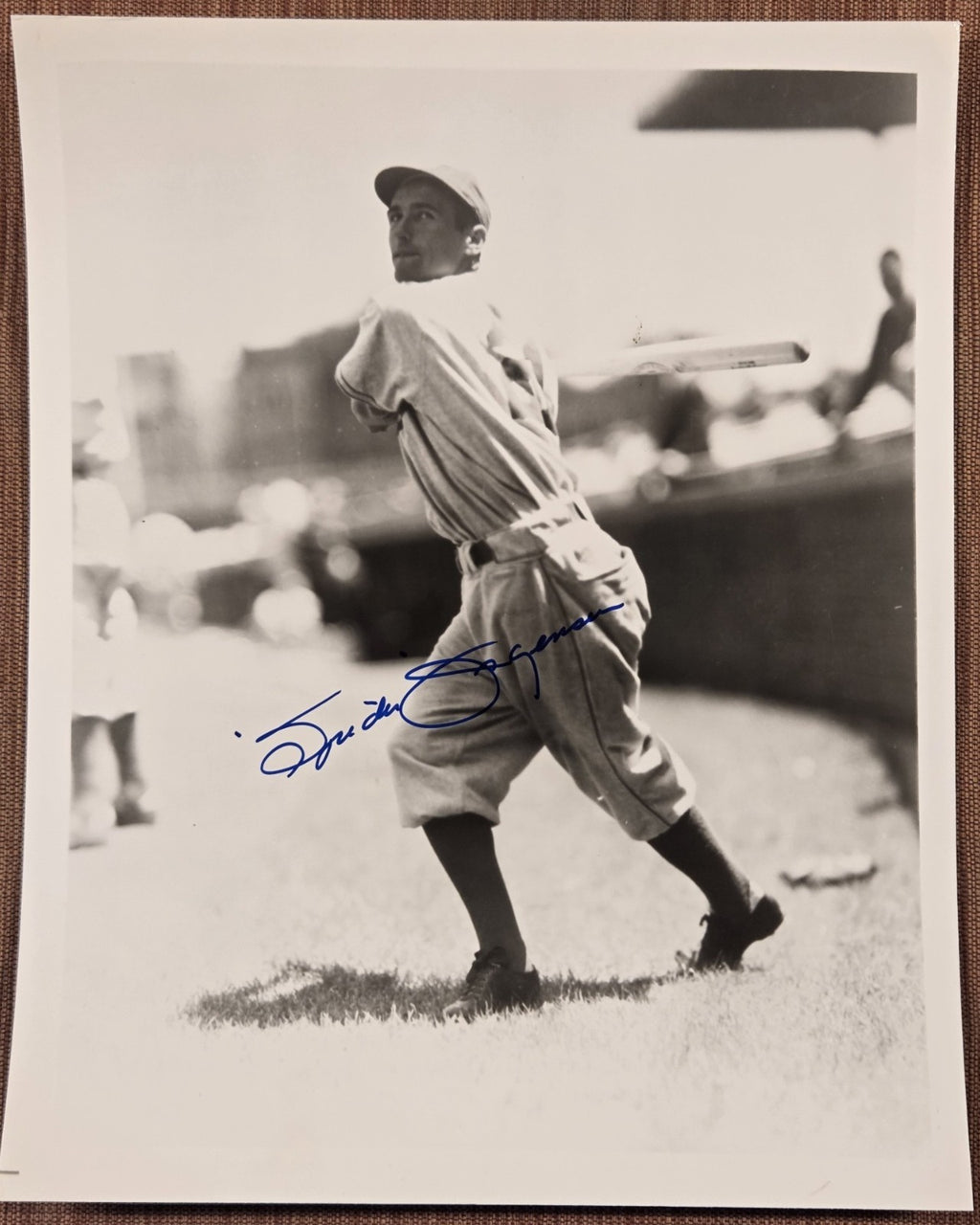 Spider Johnson AUTO San Francisco Giants Dodgers Baseball Signed 8x10 Photo JSA0