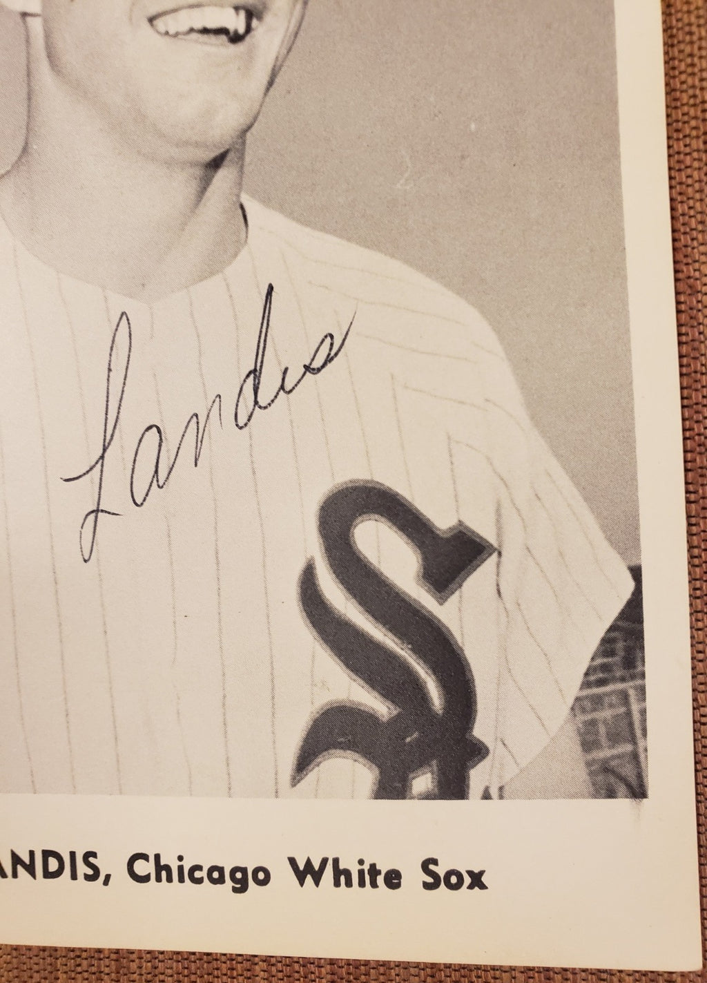 Jim Landis Auto Chicago White Sox Vintage Original Baseball 5x7 Photo JSA3