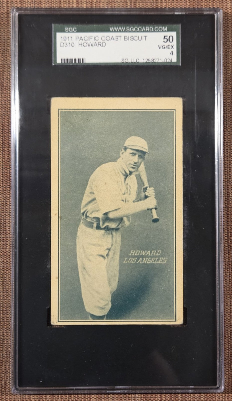 1911 Pacific Coast Biscuit D310 Ivan Howard LA Angels Baseball Card SGC 1 POP 10