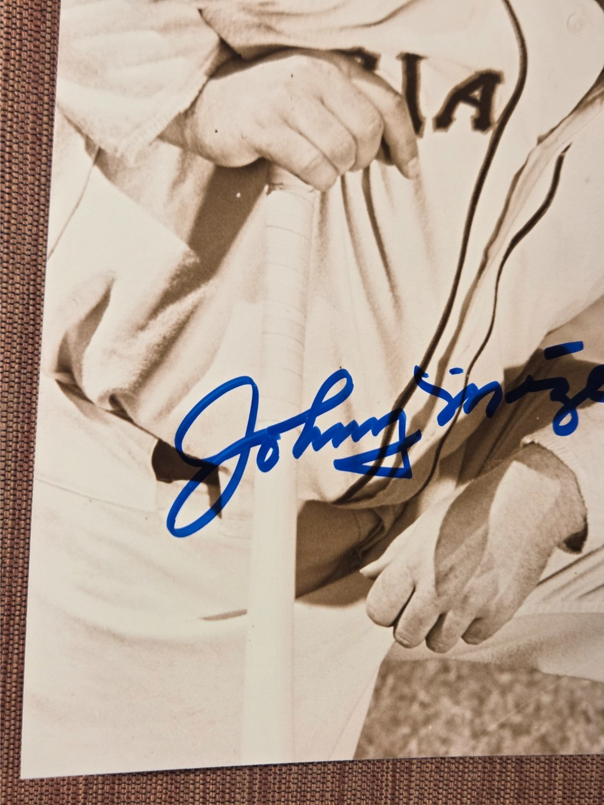 Johnny Mize AUTO 8 x 10 New York Giants Vintage Baseball Signed Photo JSA HOF5