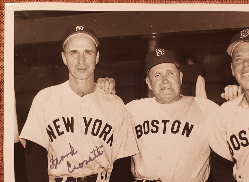 Frank Crosetti Auto New York Yankees 1940's Baseball 8x10 Photo JSA McCarthy1