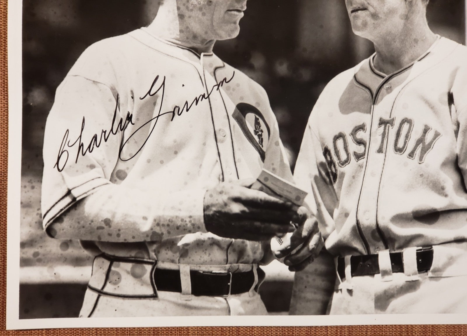 Charlie Grimm Auto Cubs 1930's Baseball 8x10 Vintage Photo JSA Bill McKechnie4