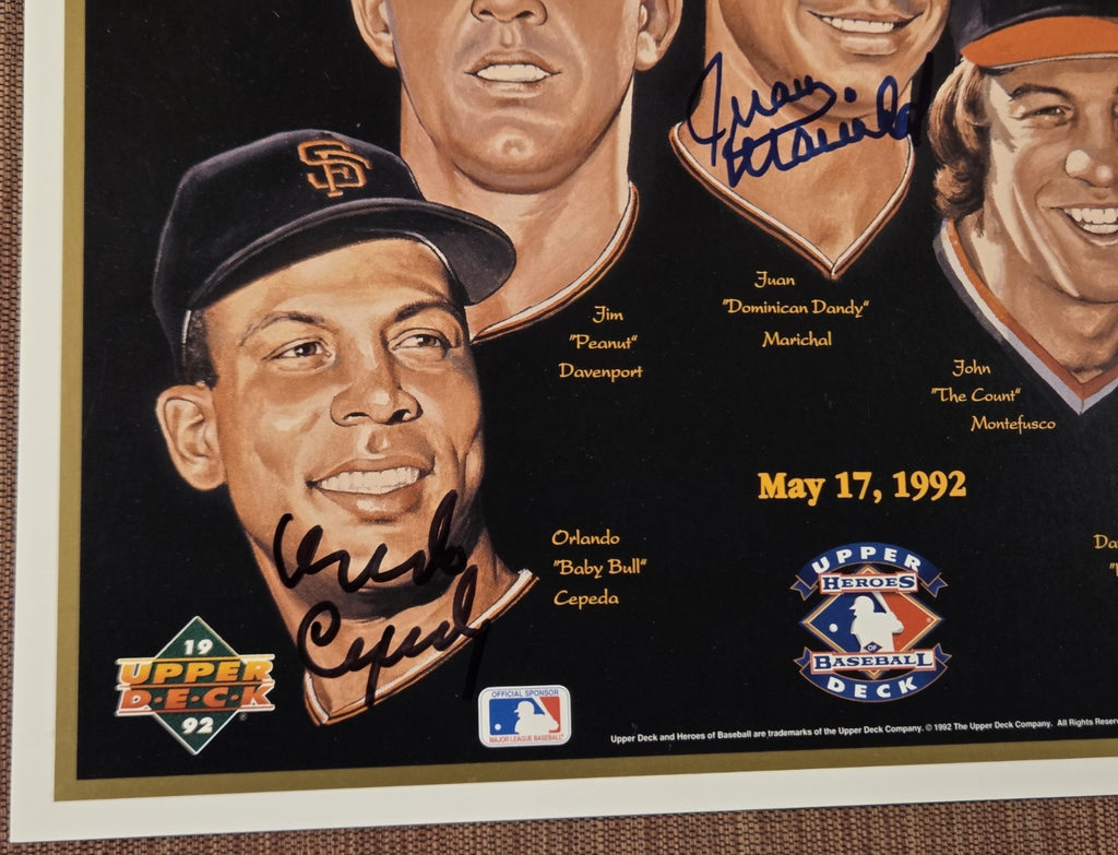 Orlando Cepeda Juan Marichal Auto San Fran Giants Baseball 8x10 Photo JSA HOF4