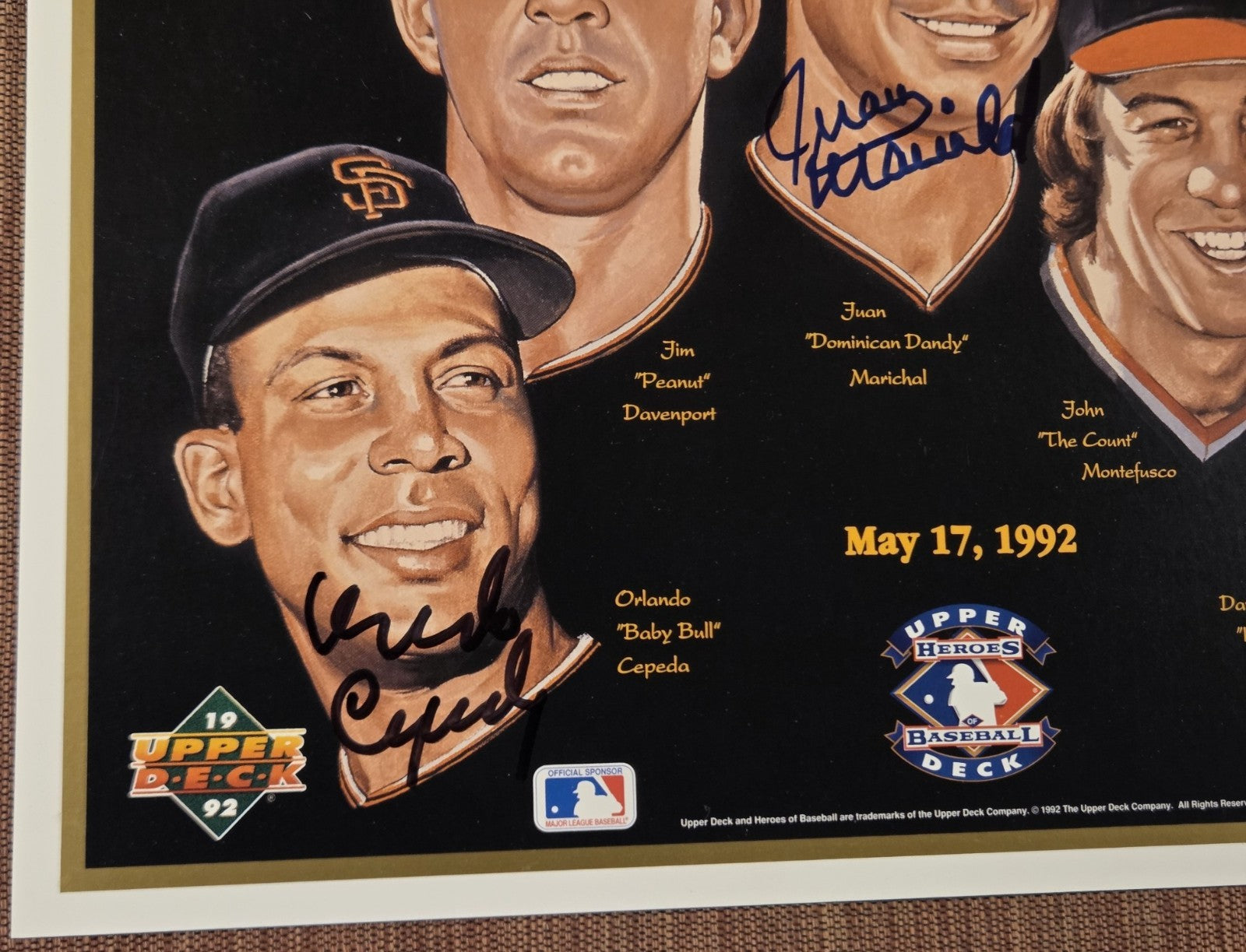 Orlando Cepeda Juan Marichal Auto San Fran Giants Baseball 8x10 Photo JSA HOF4