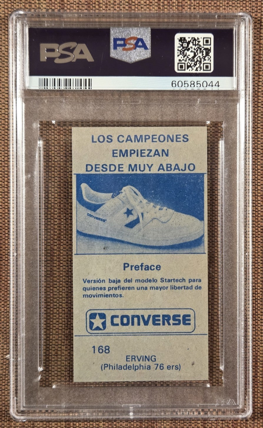 1986 Merchante Spanish #168 Julius Erving Los Angeles Lakers Basketball Card PSA1
