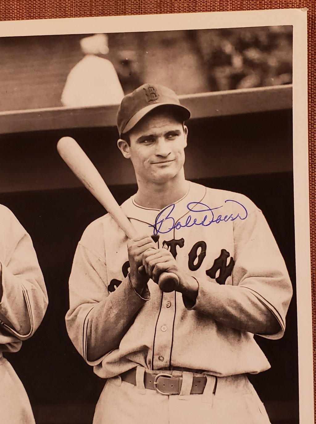 Bobby Doerr Auto Boston Red Sox 1940's Baseball 8x10 Vintage Photo JSA HOF6