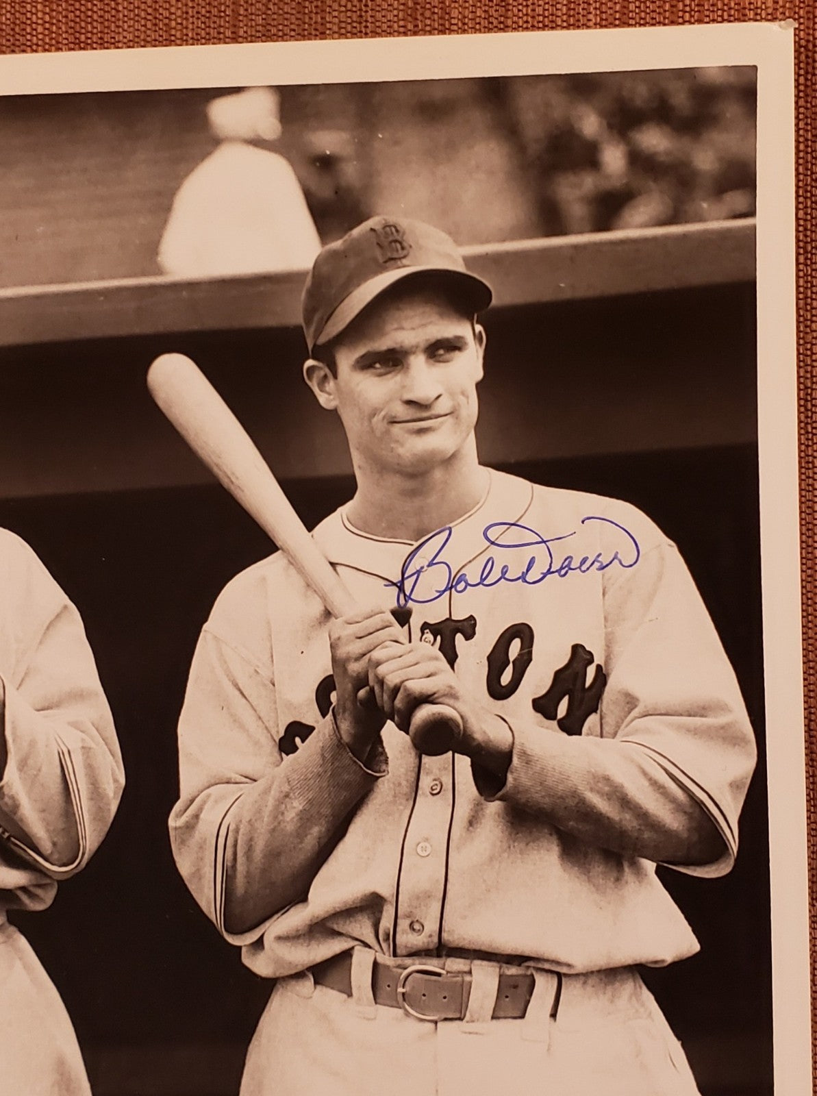 Bobby Doerr Auto Boston Red Sox 1940's Baseball 8x10 Vintage Photo JSA HOF6