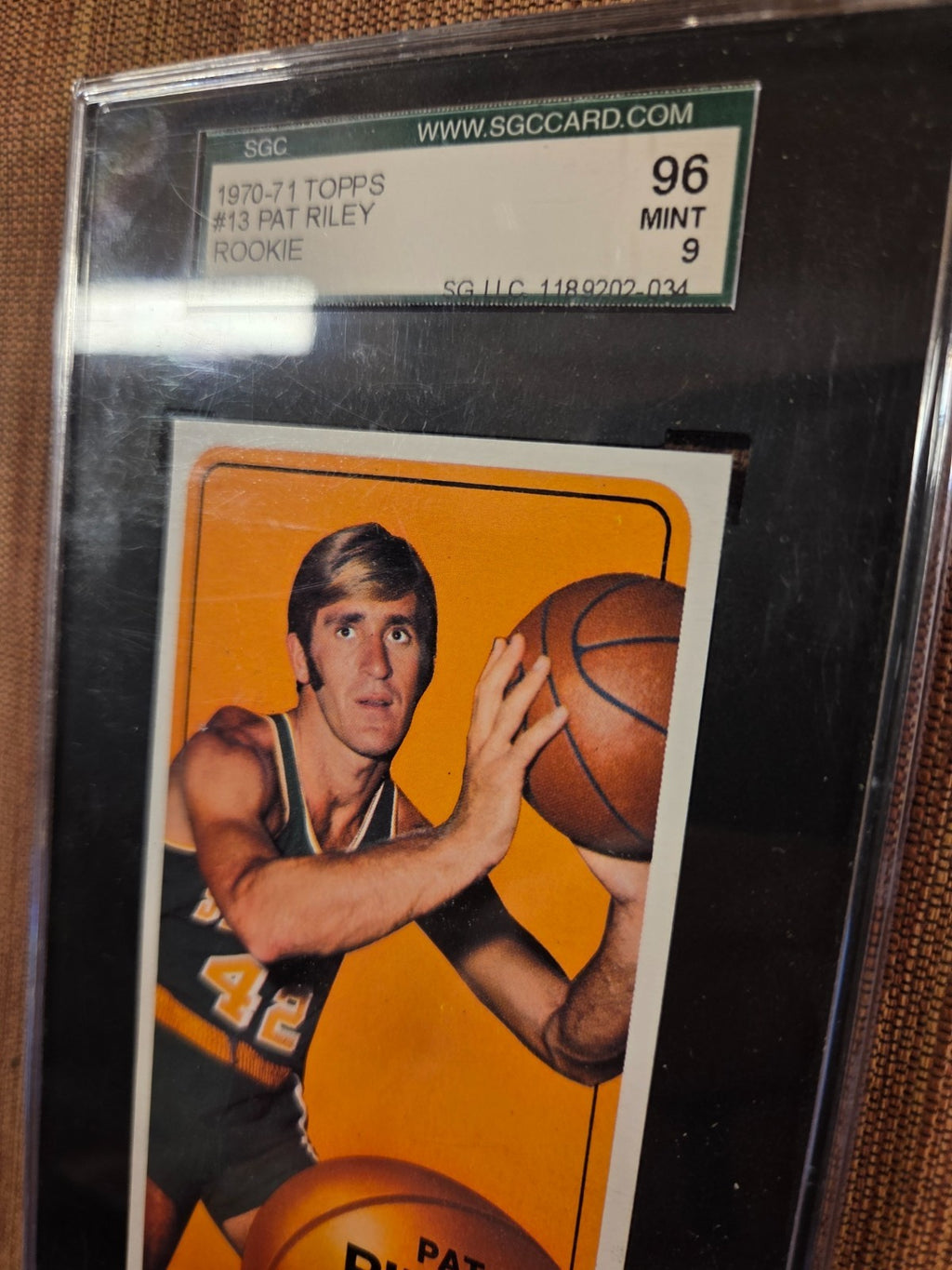 1970 Topps #13 Pat Riley Portland Trailblazers Rookie Basketball Card SGC 9 Mint2