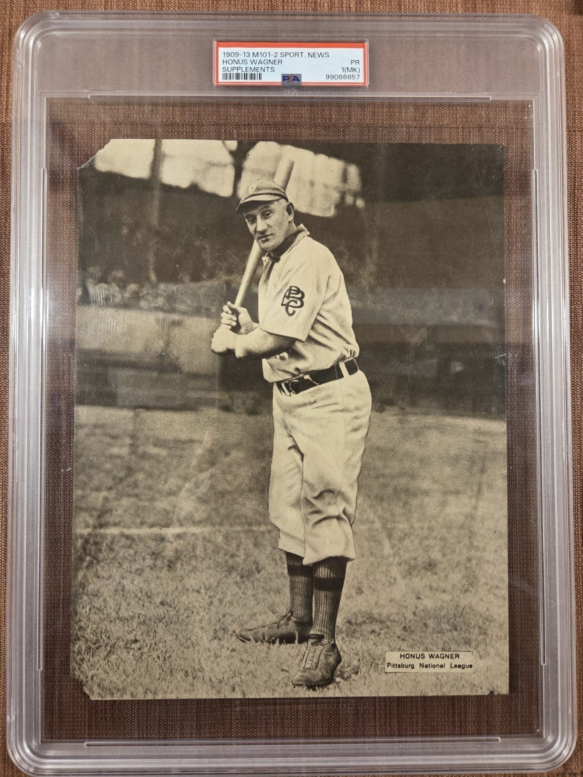 1909 M101-2 Sporting News Supplements Honus Wagner Pirates Baseball Card PSA 1MK0