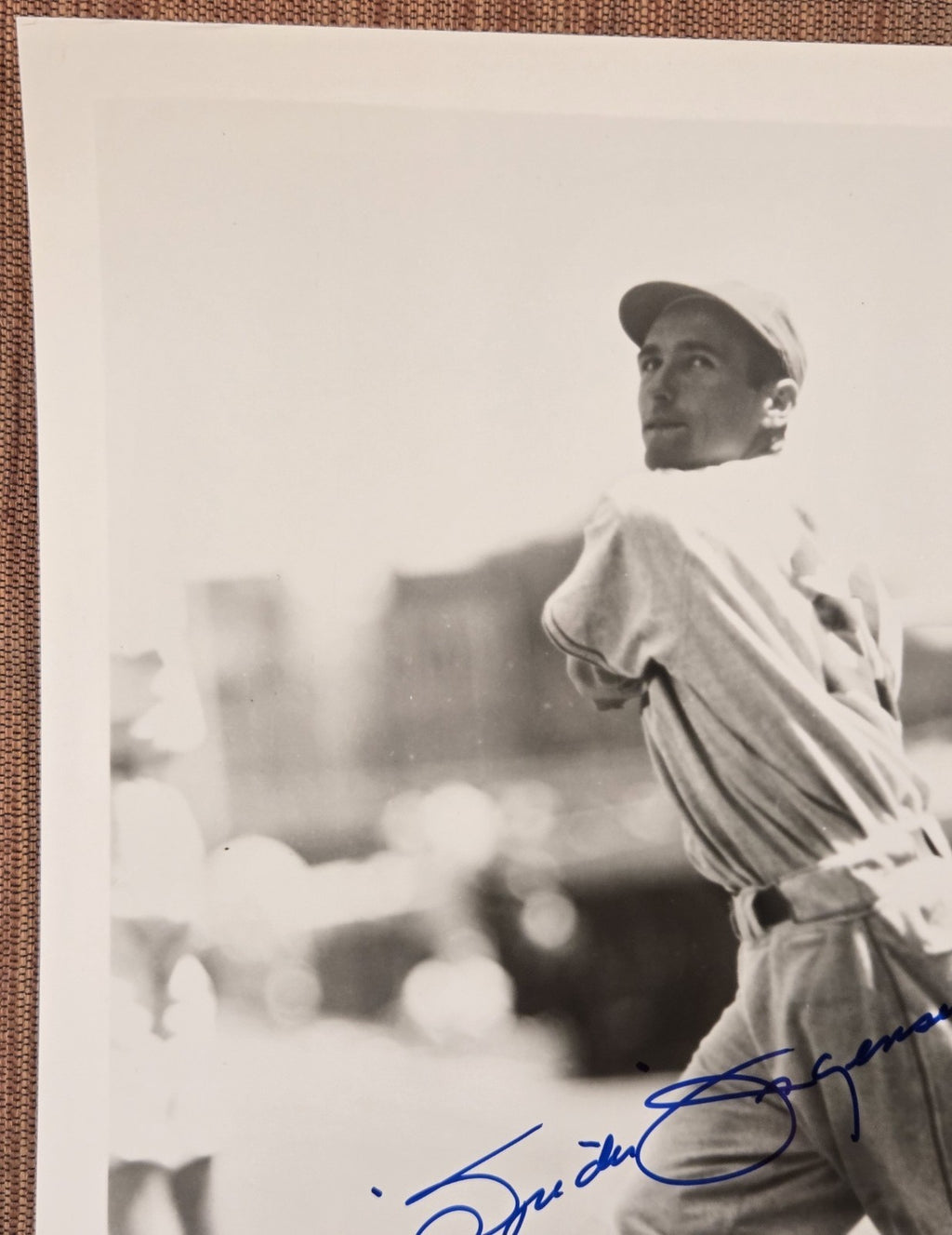 Spider Johnson AUTO San Francisco Giants Dodgers Baseball Signed 8x10 Photo JSA1
