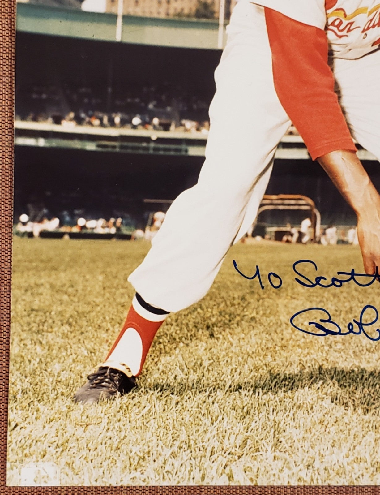 Bob Gibson Auto St. Louis Cardinals Vintage Original Baseball 8x10 Photo JSA HOF4