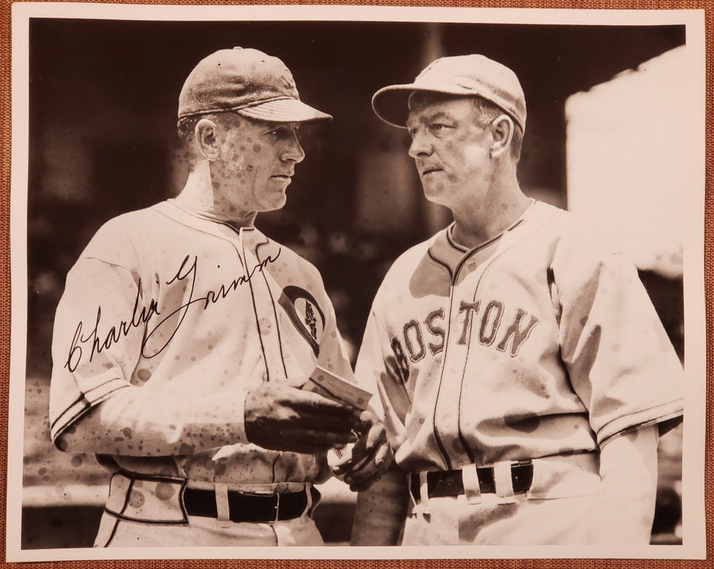 Charlie Grimm Auto Cubs 1930's Baseball 8x10 Vintage Photo JSA Bill McKechnie0