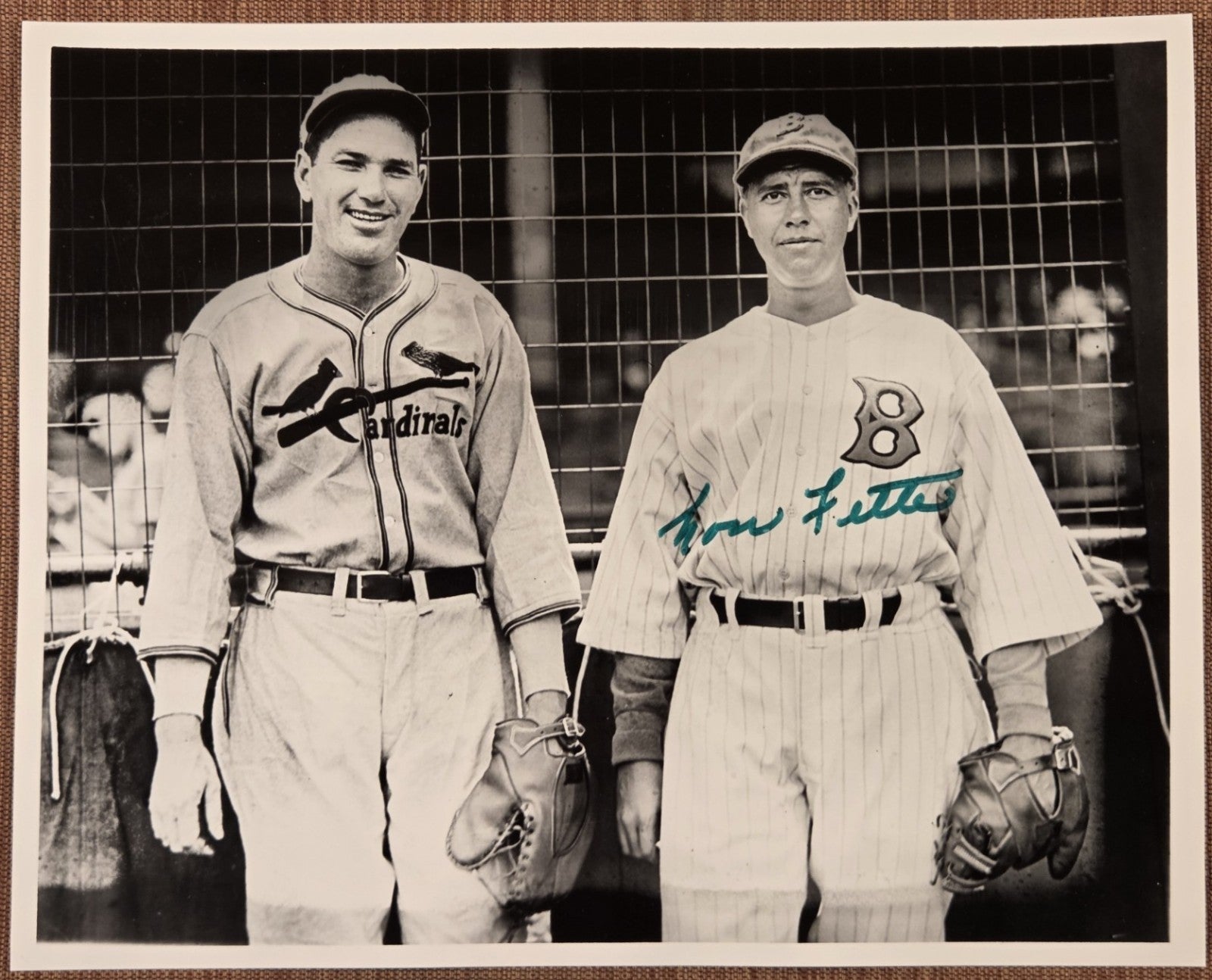 Lou Fette Auto Boston Braves 1930's Baseball 8x10 Photo JSA Dizzy Dean HOF0