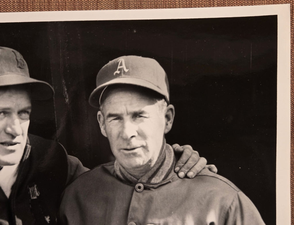 Joe Cronin HOF Auto Red Sox 1930's Baseball 8x10 Vintage Photo JSA Earle Mack2