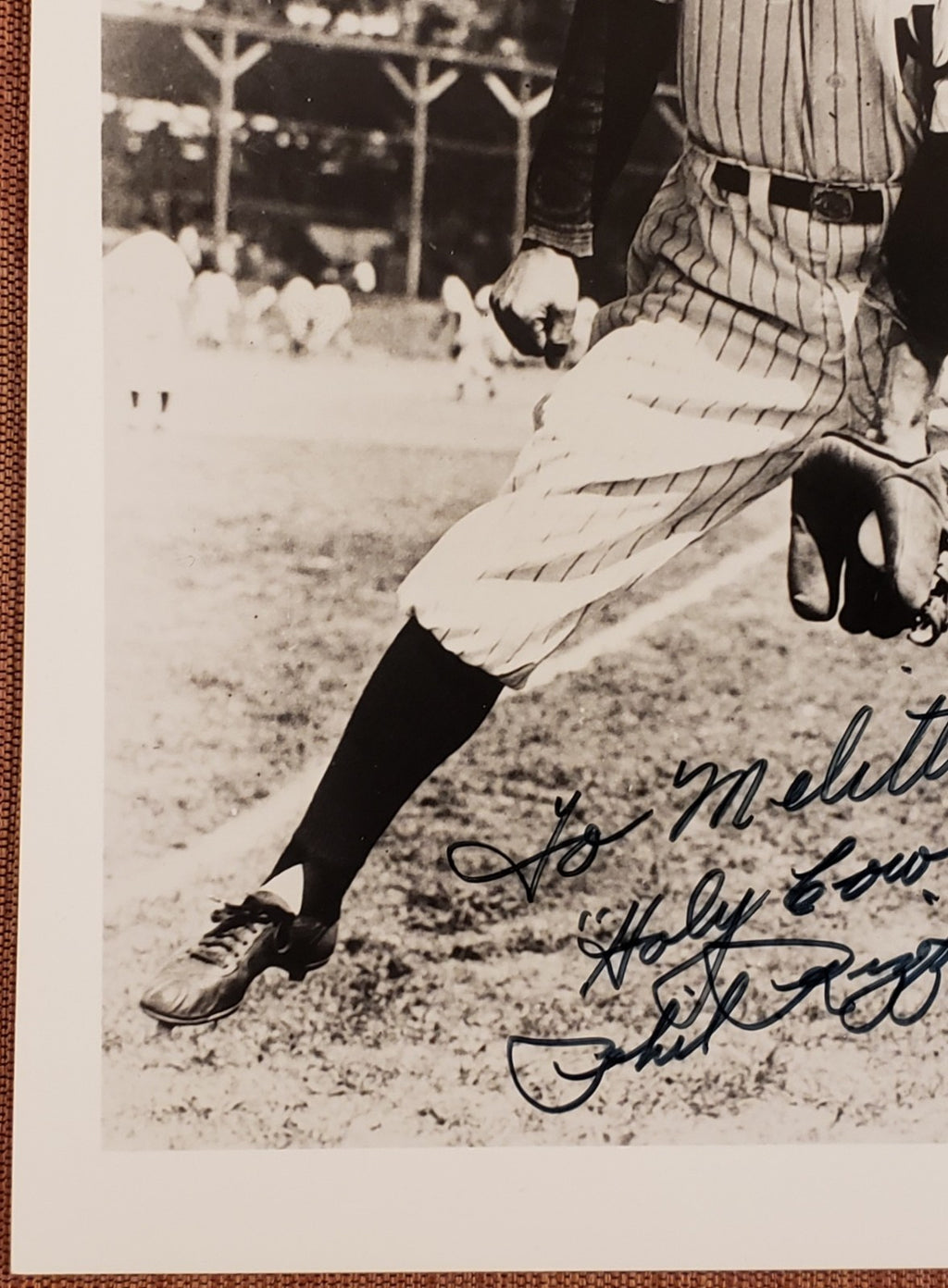 Phil Rizzuto Auto New York Yankees Vintage Original Baseball 8x10 Photo JSA4