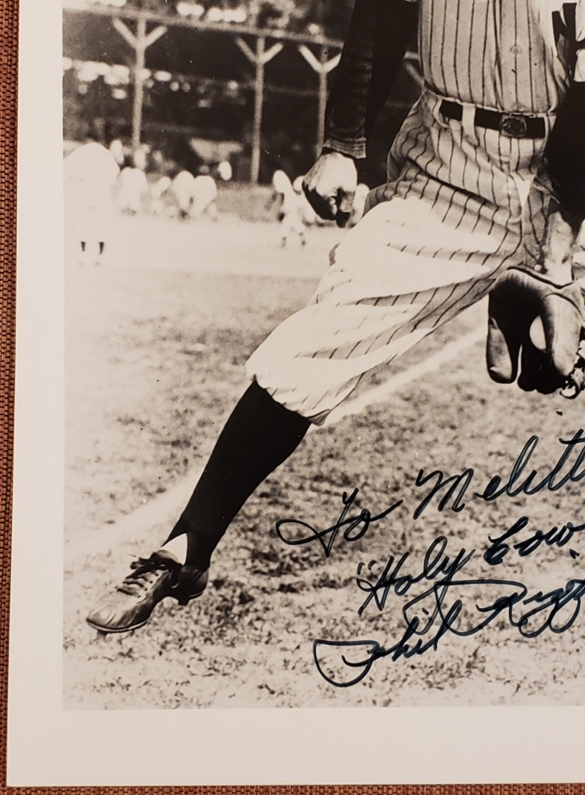 Phil Rizzuto Auto New York Yankees Vintage Original Baseball 8x10 Photo JSA4