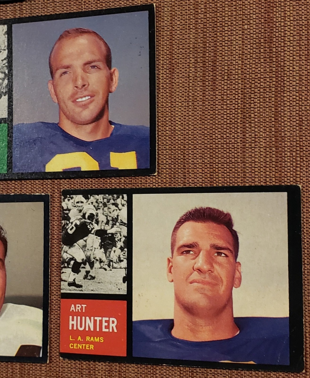 1962 Topps Rams Football Cards Richter Bratkowski & Team SPs Dale RC Varrichione2