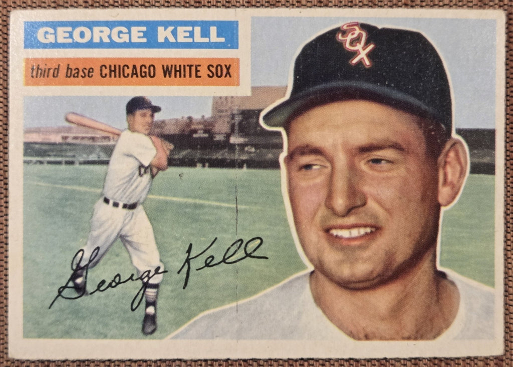 1956 Topps #195 George Kell Chicago White Sox Authentic Original Baseball Card0