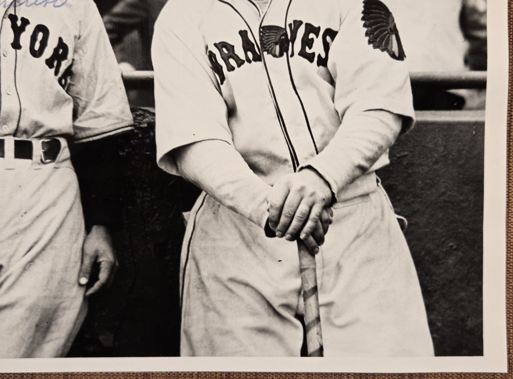 Gus Mancuso Auto New York Giants 1930's Baseball 8x10 Photo JSA Shanty Hogan3