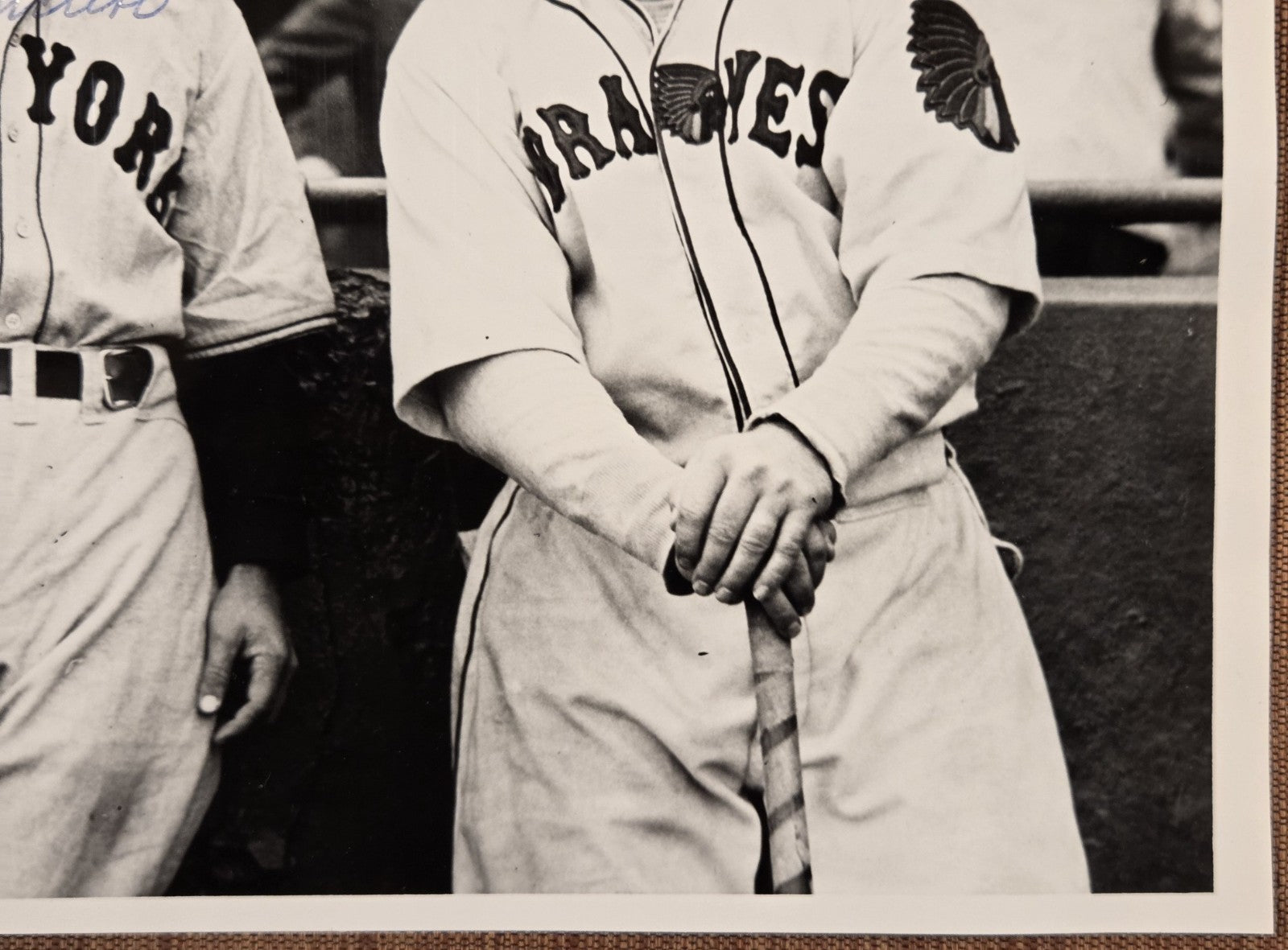 Gus Mancuso Auto New York Giants 1930's Baseball 8x10 Photo JSA Shanty Hogan3