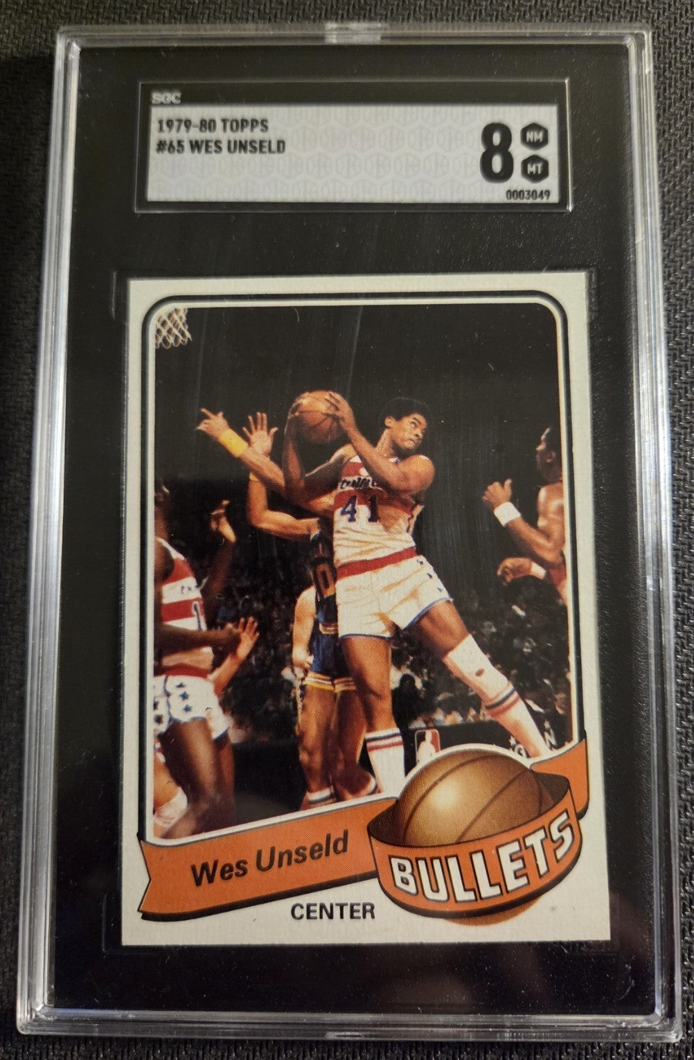 1979 Topps #65 Wes Unseld Washington Bullets Original Basketball Card SGC 80