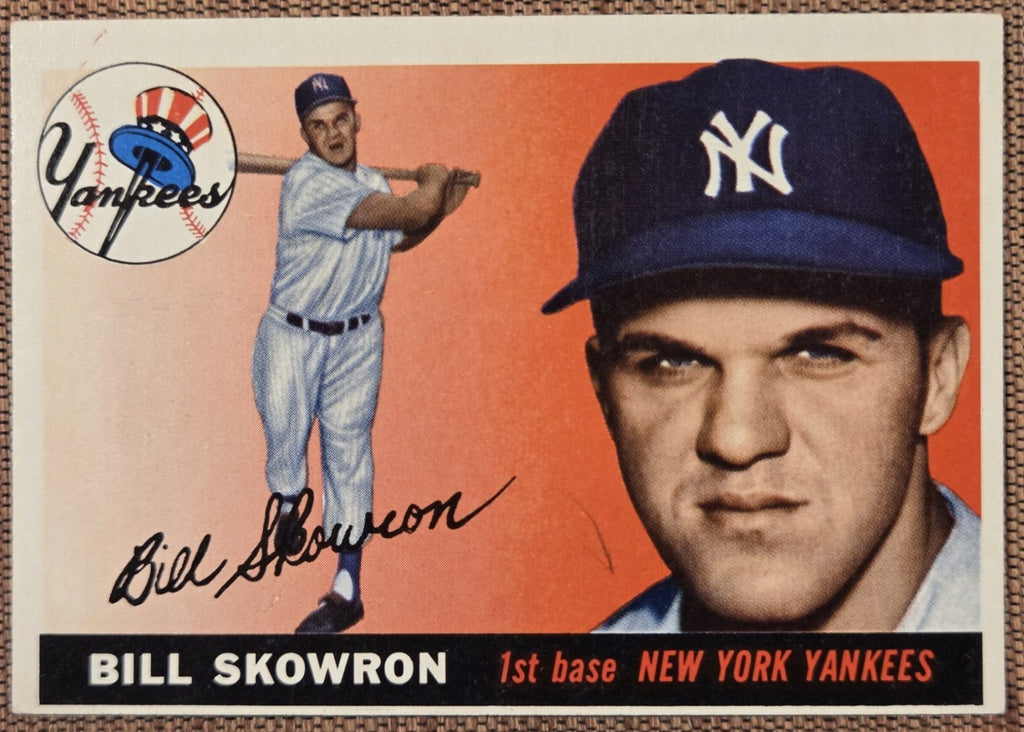 1955 Topps #22 Bill Skowron New York Yankees Authentic Original Baseball Card0