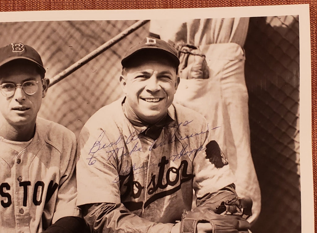 Dom DiMaggio Johnnie Hopp Auto Red Sox 1940's Baseball 8x10 Vintage Photo JSA4