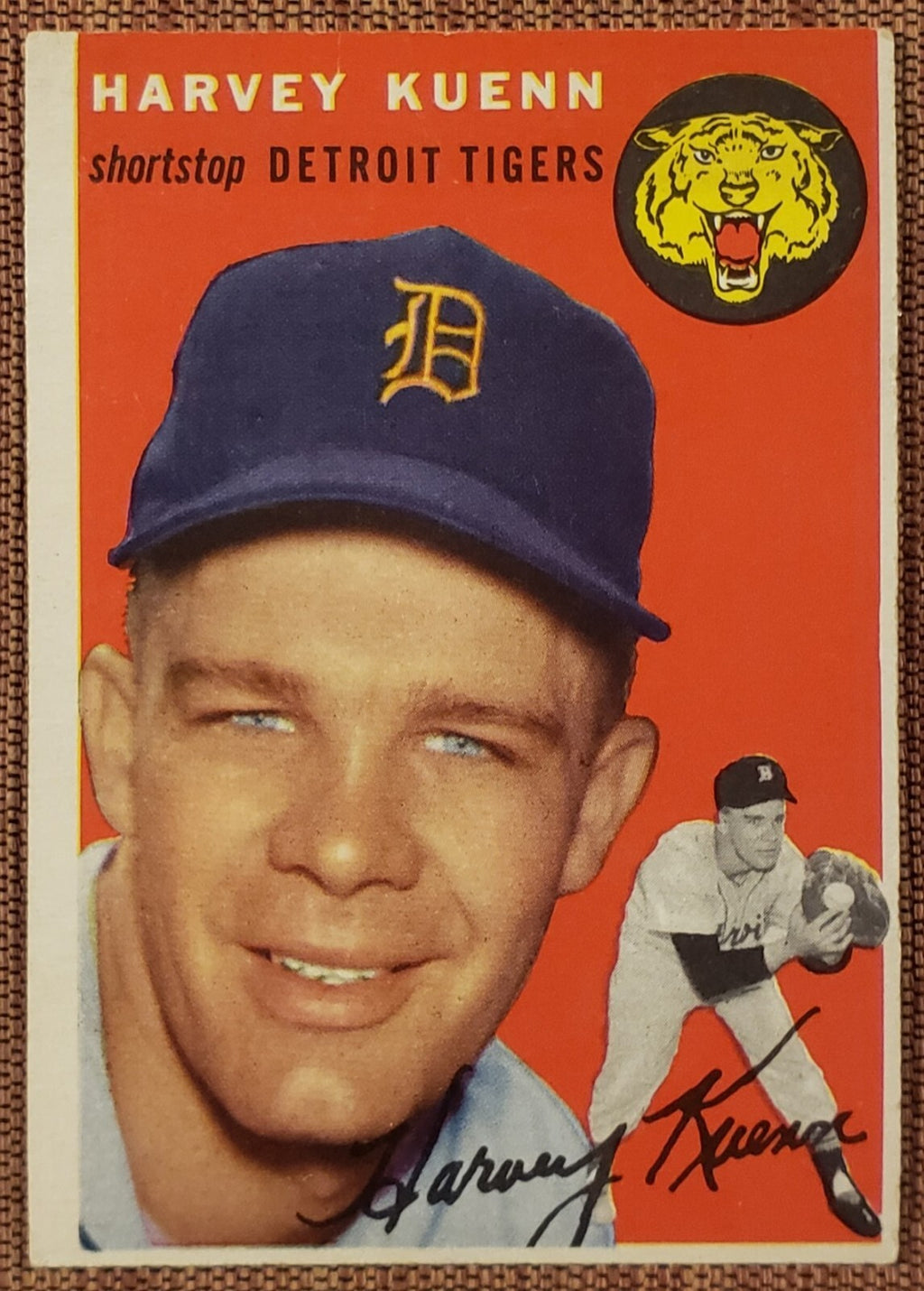 1954 Topps #25 Harvey Kuenn Detroit Tigers Original Rookie Baseball Card RC0
