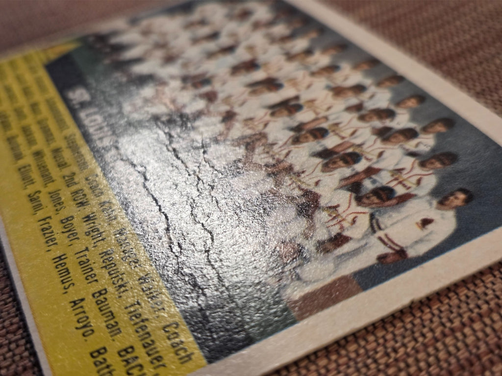 1956 Topps #134 St. Louis Cardinals Musial Moon Boyer Virdon Haddix Schoendienst5