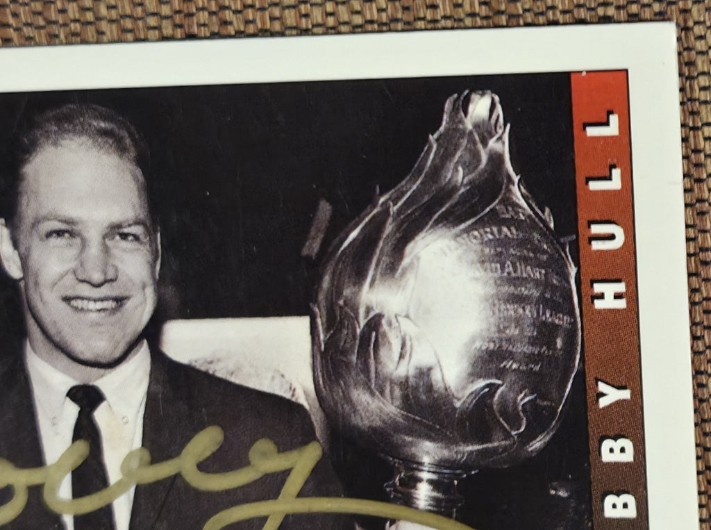 1991 Ultimate #92 Bobby Hull Chicago Blackhawks Originl Hockey Card JSA AUTO HOF6