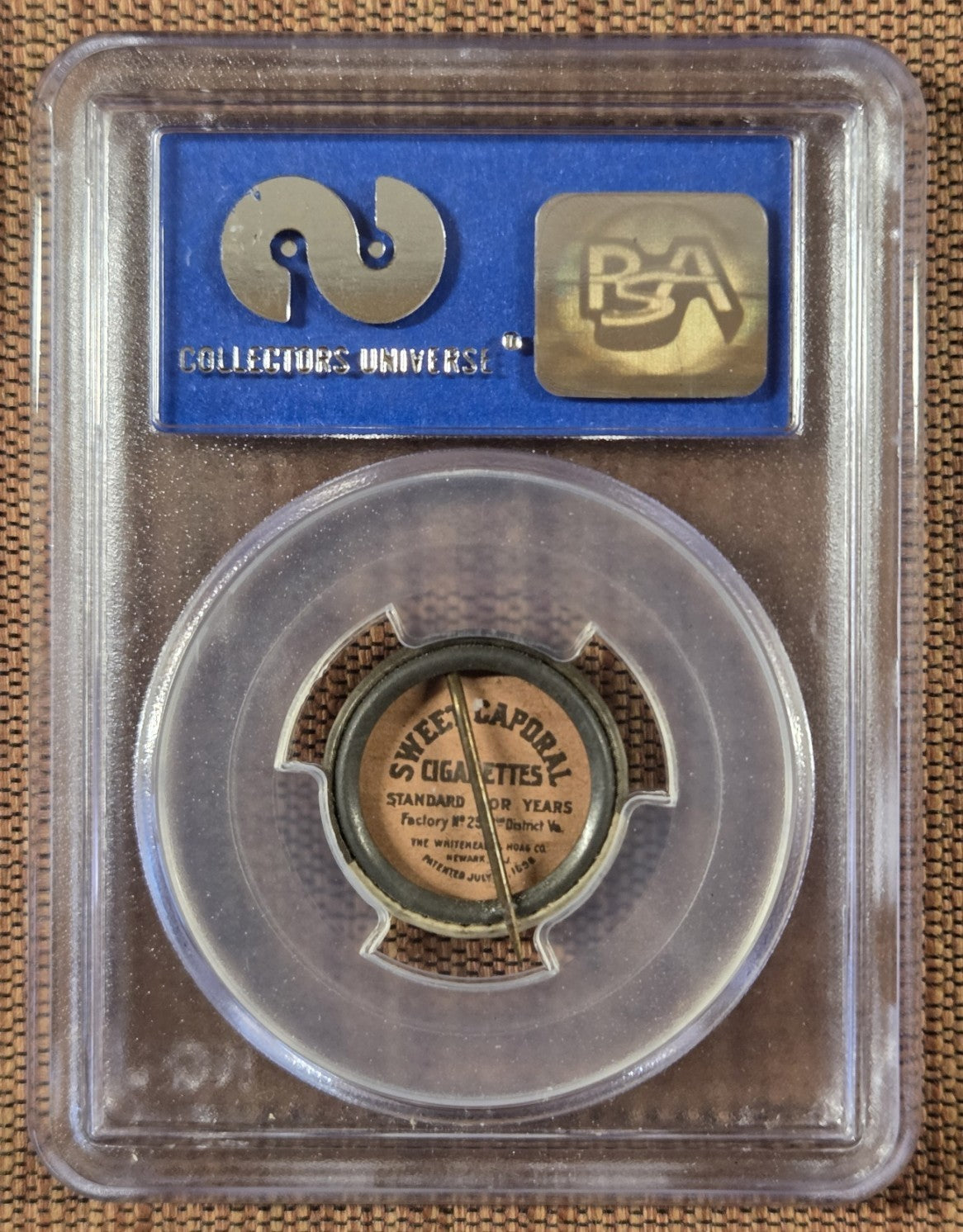 1910 Sweet Caporal P2 Frank Chance Chicago Cubs Baseball Pins PSA 9 Mint HOF1