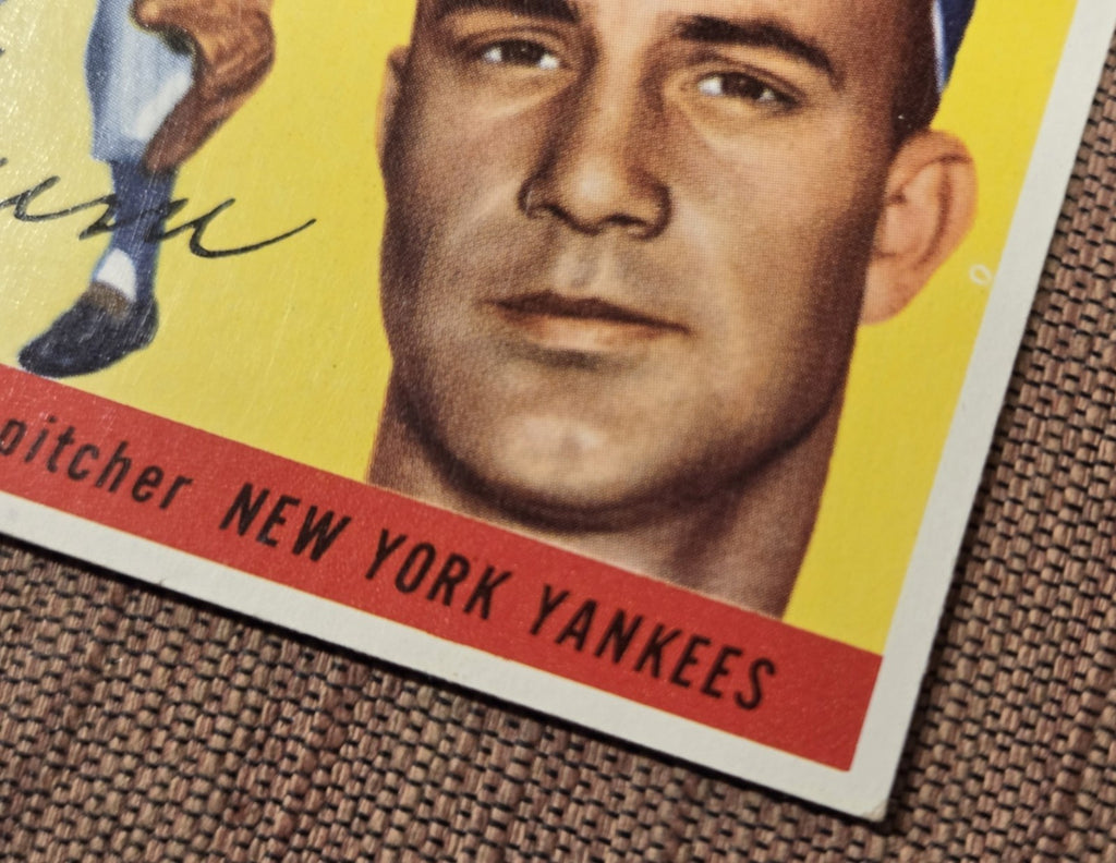 1955 Topps #80 Bob Grim New York Yankees Original Rookie Baseball Card RC3