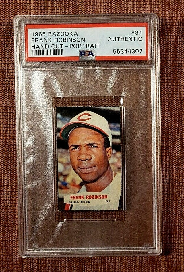 1965 Bazooka #31 Frank Robinson Cincinnati Reds Original Baseball Card PSA0
