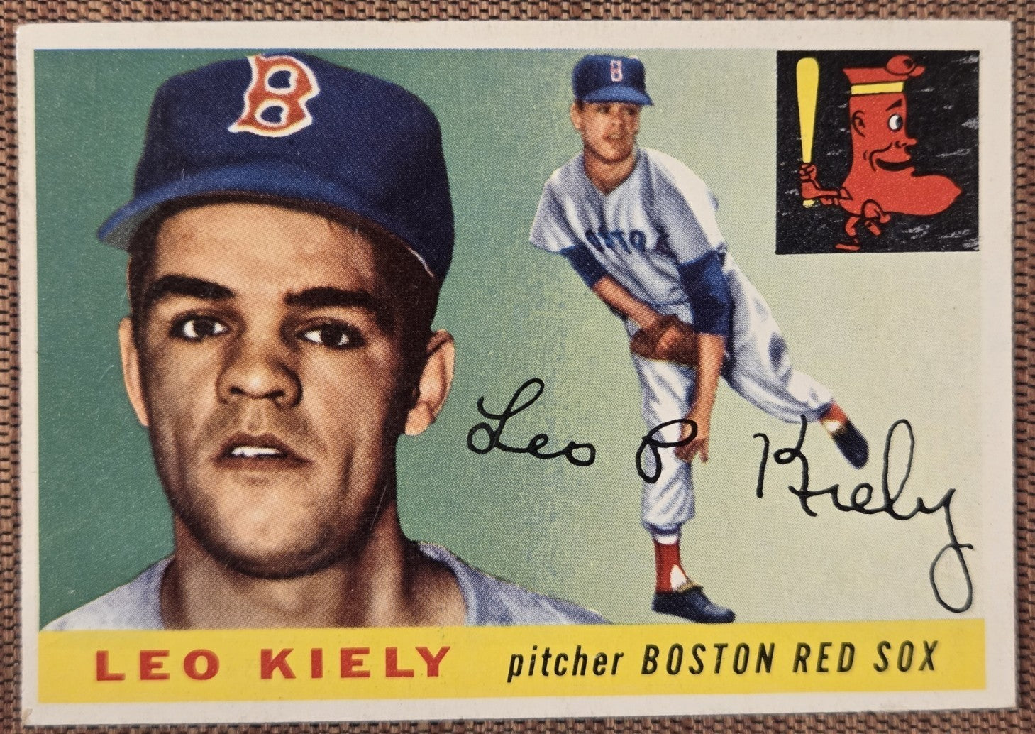 1955 Topps #36 Leo Kiely Boston Red Sox A's Authentic Original Baseball Card0