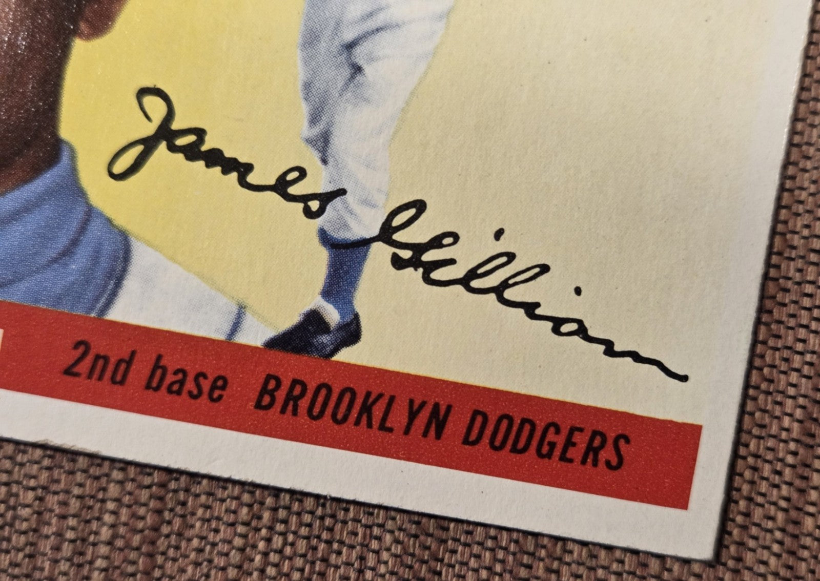 1955 Topps #5 Jim Gilliam Brooklyn Dodgers Authentic Original Baseball Card2