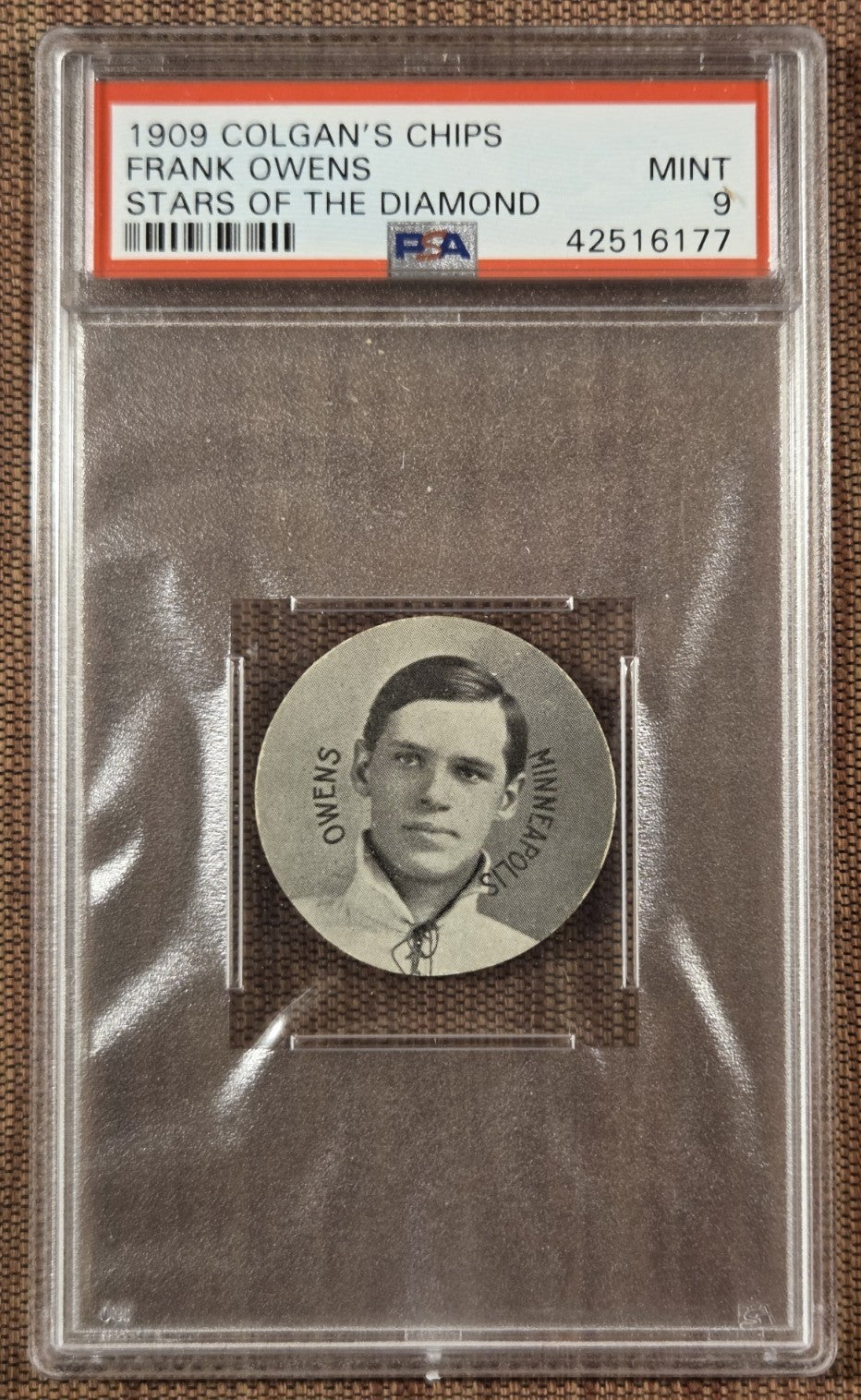1909 Colgan's Chips Frank Owens White Sox Red Sox Baseball Card PSA 9 Mint0