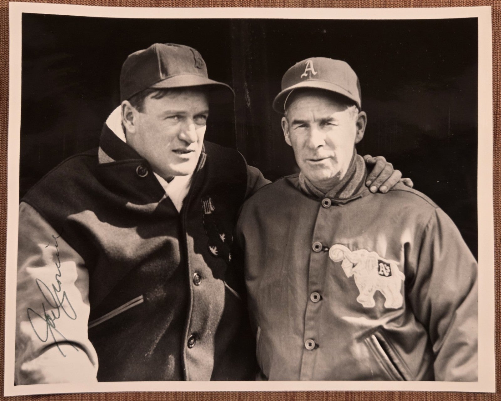 Joe Cronin HOF Auto Red Sox 1930's Baseball 8x10 Vintage Photo JSA Earle Mack0