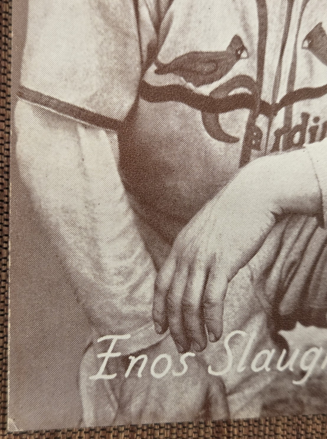 1947 Exhibits Enos Slaughter St. Louis Cardinals Original Baseball Card HOF4