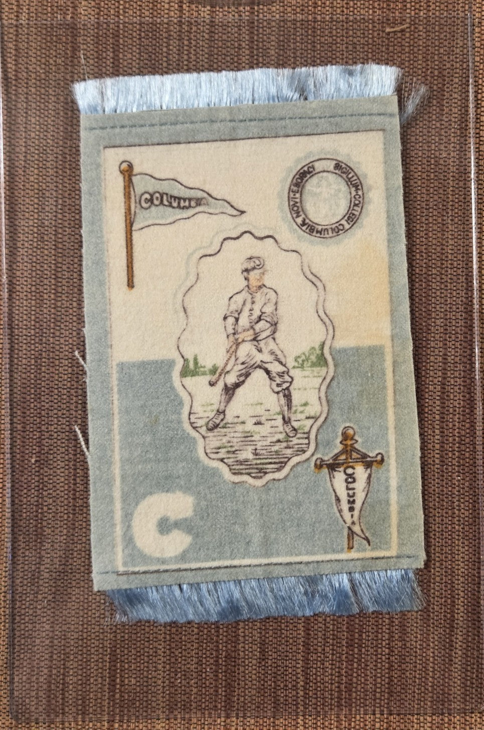 1910 B33 Murad Cigarettes Columbia University Original Baseball Felt Blanket0