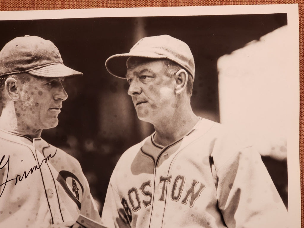 Charlie Grimm Auto Cubs 1930's Baseball 8x10 Vintage Photo JSA Bill McKechnie2