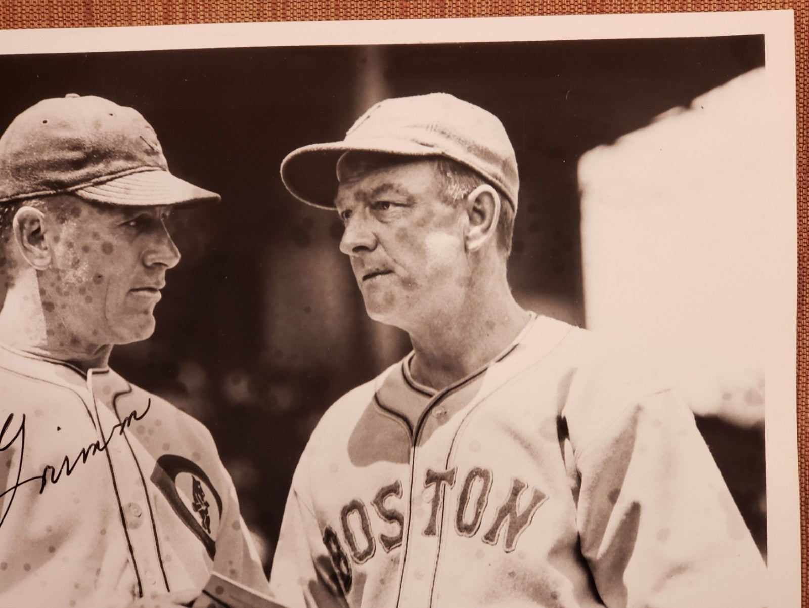 Charlie Grimm Auto Cubs 1930's Baseball 8x10 Vintage Photo JSA Bill McKechnie2