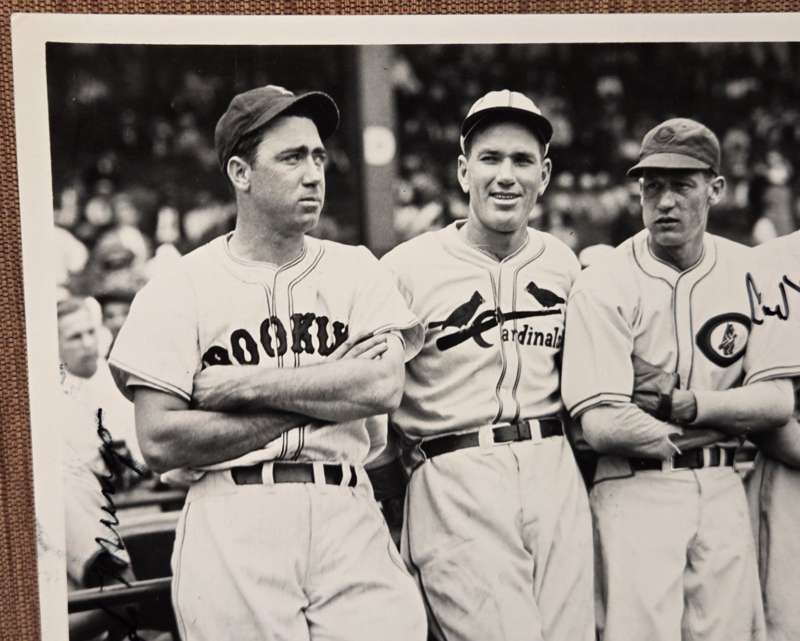 Carl Hubbell Auto New York Giants 1930's Baseball 8x10 Vintage Photo JSA HOF1
