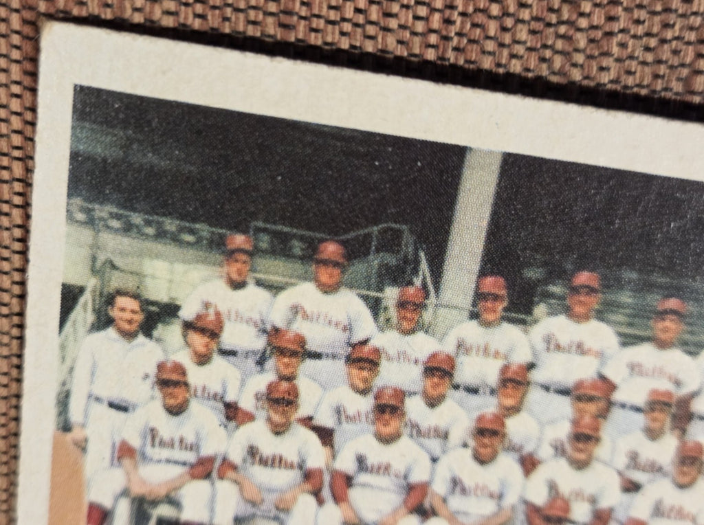 1956 Topps #72 Phillies Baseball Card Ashburn Simmons Lopata Niarhos Roberts3