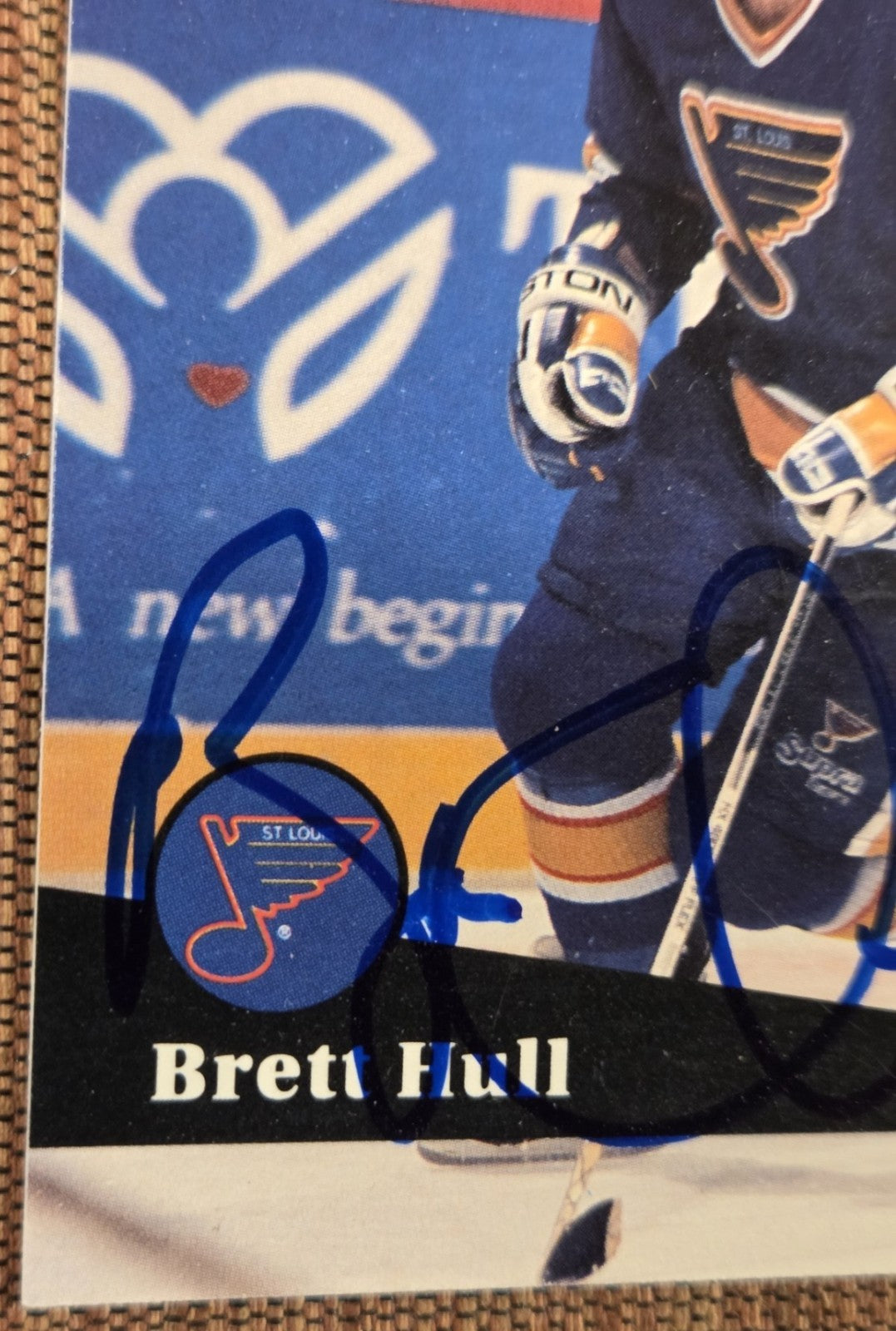 1991 Pro Set #215 Brett Hull St. Louis Blues Original Hockey Card JSA AUTO4