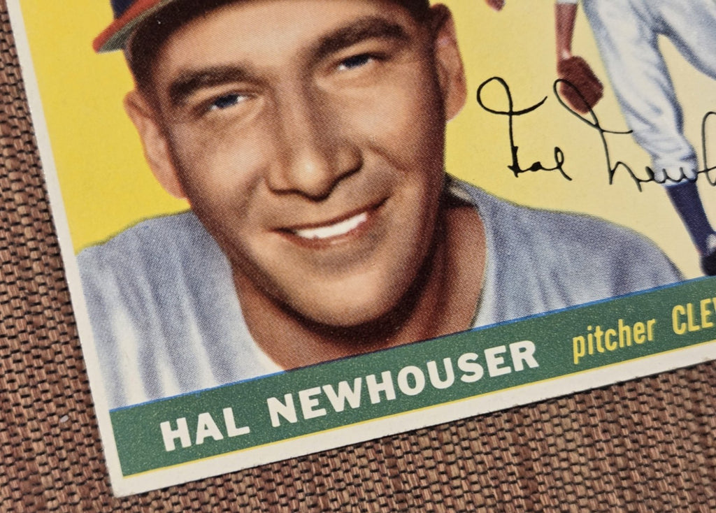 1955 Topps #24 Hal Newhouser Cleveland Indians Authentic Original Baseball Card4